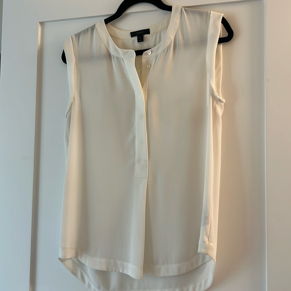 J.Crew cuffed sleeve blouse small Size 2